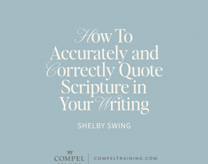 When it comes to quoting Scripture in our writing, we often cringe. It can be tricky, and we want to make sure we are doing so properly and accurately, but how? Here are three steps that will have you quoting Scripture with confidence in your writing!